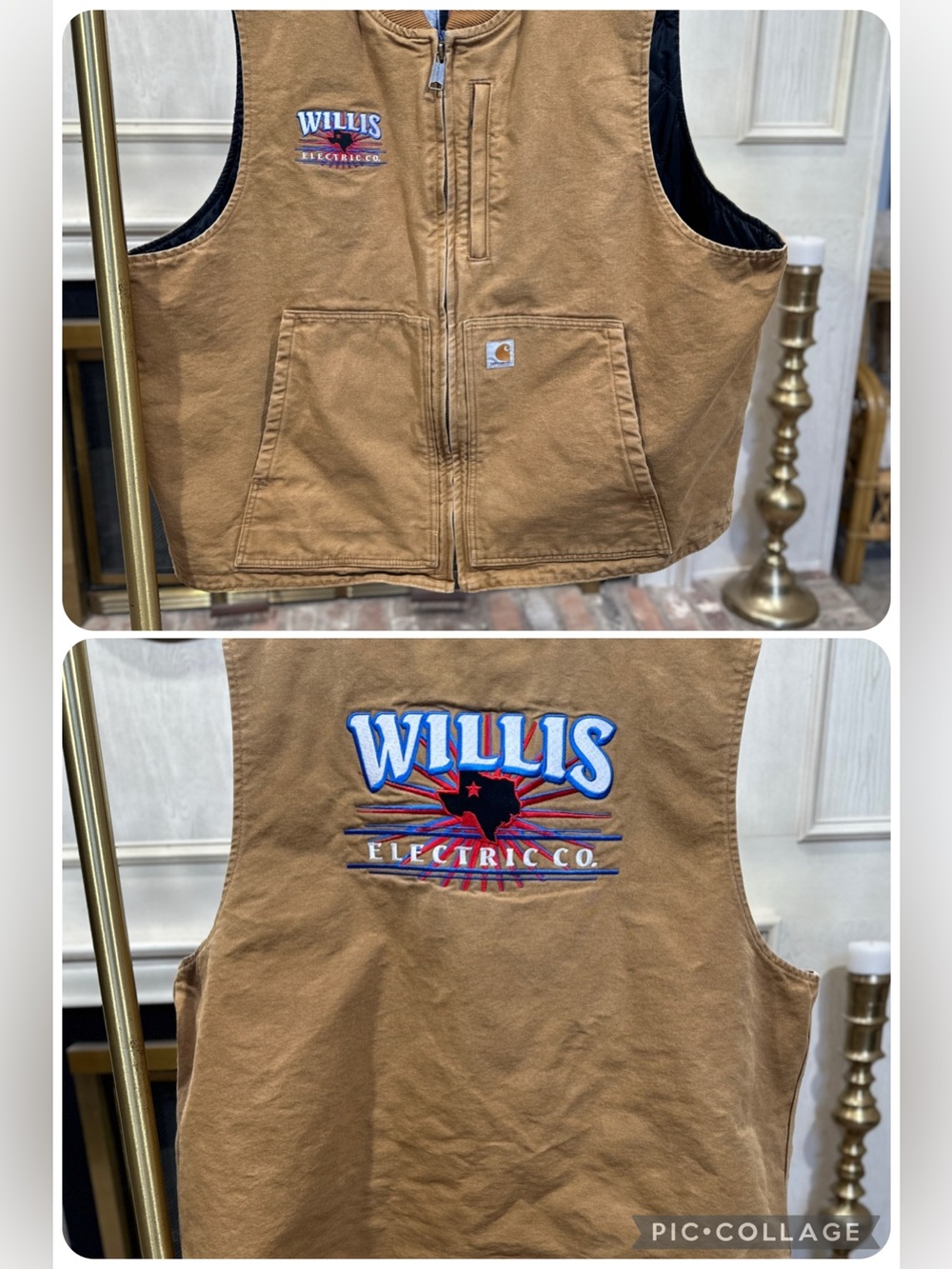 Carhartt Duck Vest 3XL Willis Electric Lined Workwear Americana